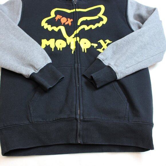 Fox Racing Moto X Thick Sherpa Lining Hooded Full Zip Sweatshirt Youth L - Picture 5 of 7